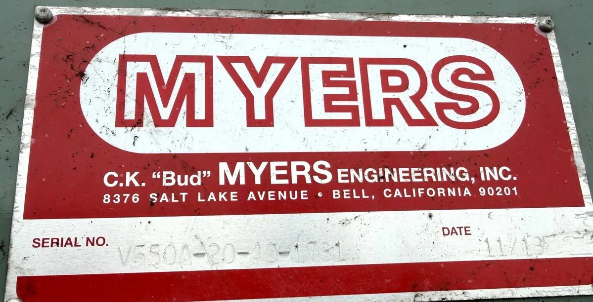 375 gallon Myers #V550A-20-40, Dual Shaft Vacuum Mixer, 316 stainless steel jacketed tank, disperser & sweep - Image 5