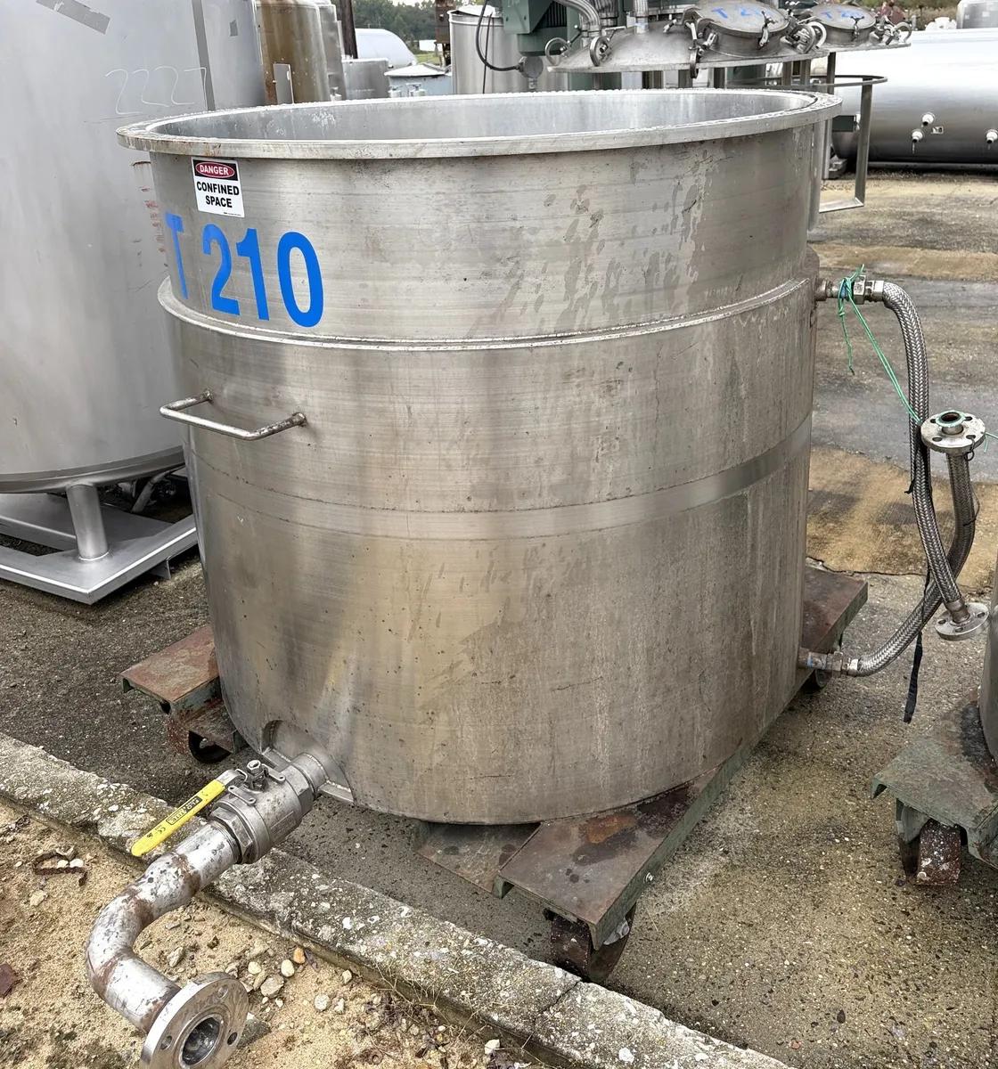 375 gallon Myers #V550A-20-40, Dual Shaft Vacuum Mixer, 316 stainless steel jacketed tank, disperser & sweep - Image 6