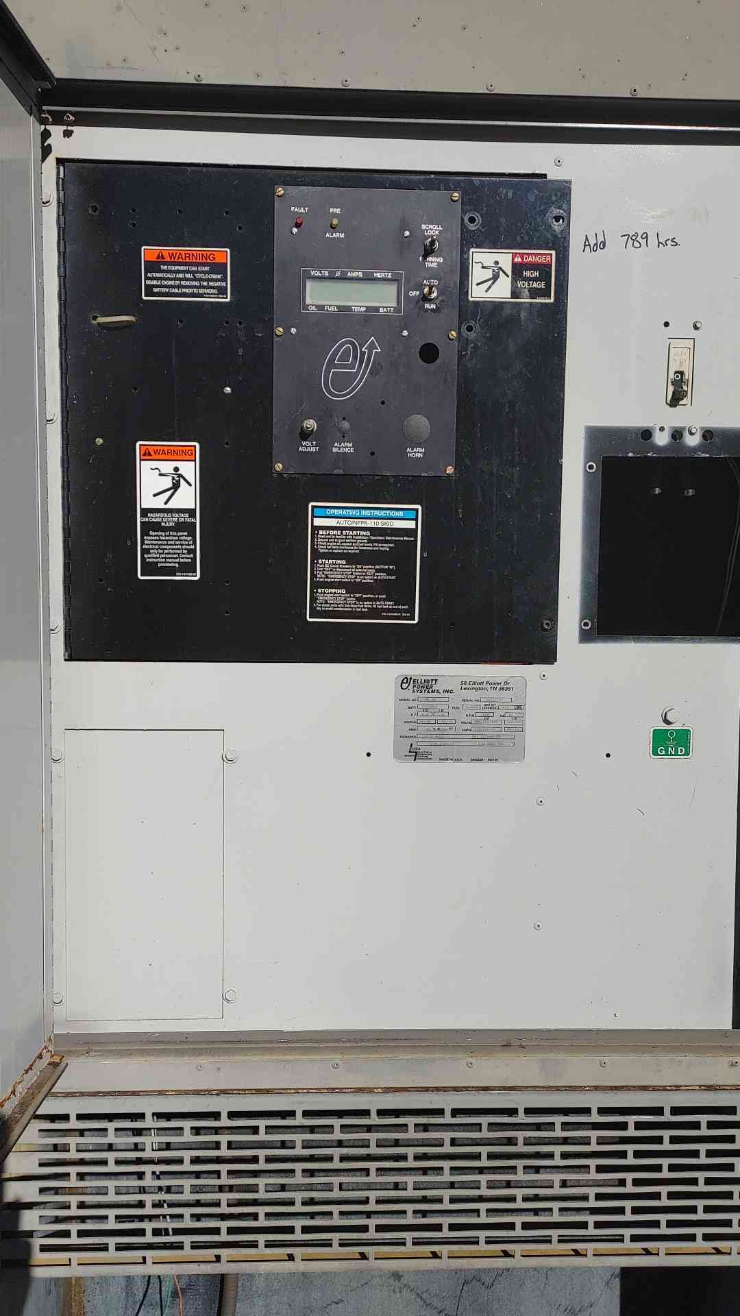 40 KW Elliott Power Systems #40RD, diesel generator set, standby, 120/240 Volts, 1 phase, Isuzu 4BG1 engine - Image 3