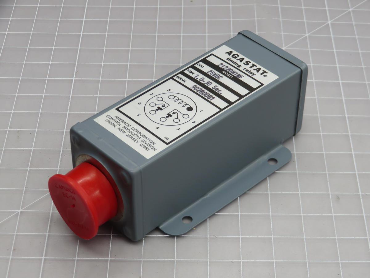 Agastat #2122DH1NF, off-delay time delay relay, 28 Volts DC, 1-30 sec., DPDT - Image 2