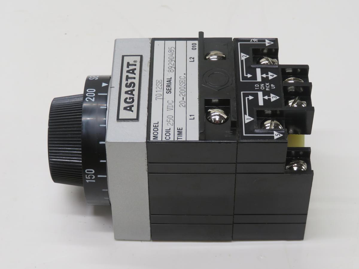 Agastat #7012SE, on-delay time delay relay, 2PDT, 250 Volts DC coil, 20-200 sec. - Image 3