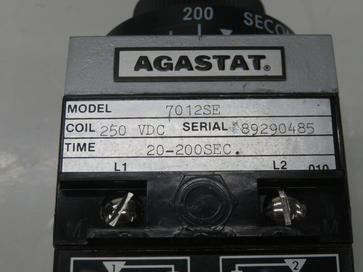 Agastat #7012SE, on-delay time delay relay, 2PDT, 250 Volts DC coil, 20-200 sec. - Image 5