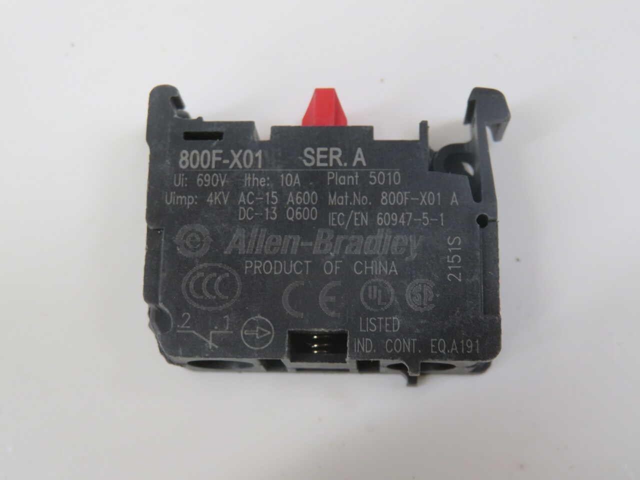 Allen-Bradley #800F-X01, contact block, 1 NC, 10 Amp, 690 Volts AC, LOT of 80 - Image 6