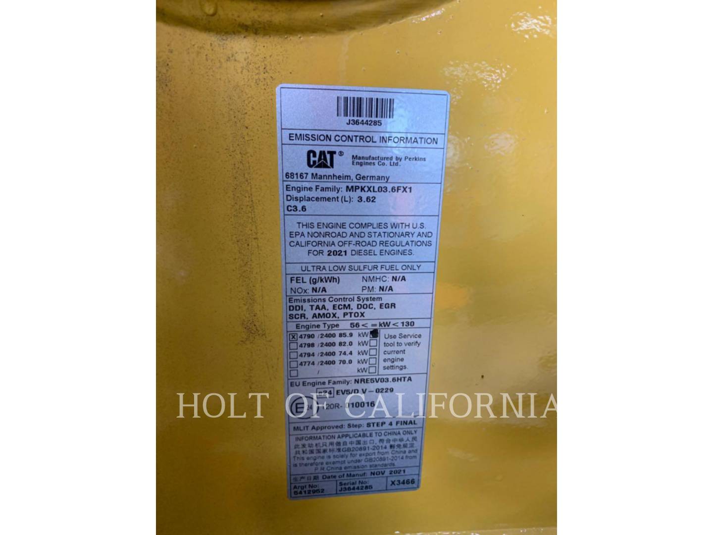 Cat 430, Backhoe Loader, 3600 hours, S/N: H8W00566, 2022 - Image 6