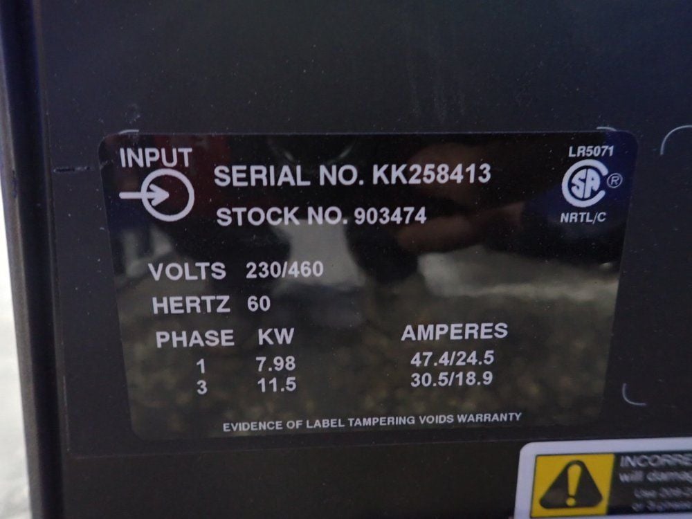 300 Amps, Miller #XMT-304, welder, 7.98/11.5 KW, 230/460 V. - Image 5