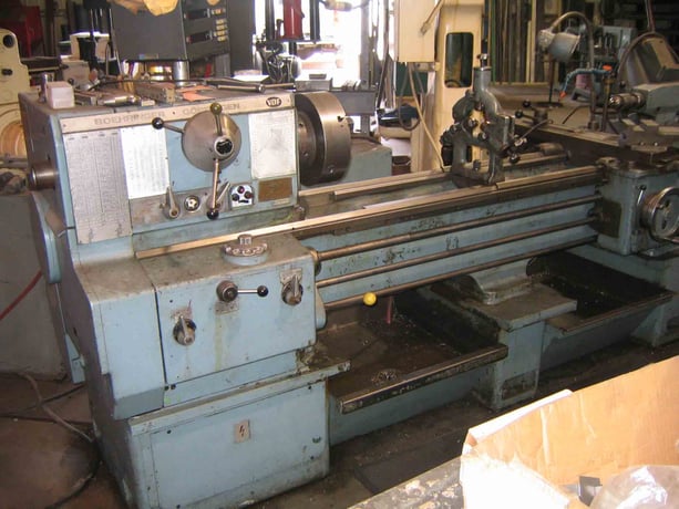 19" x 59" Boeringer Mag #VDF48L, engine lathe, 2.08" spindle bore, 4-jaw 12" chuck, inch/metric, Sony 2-Axis - Image 1
