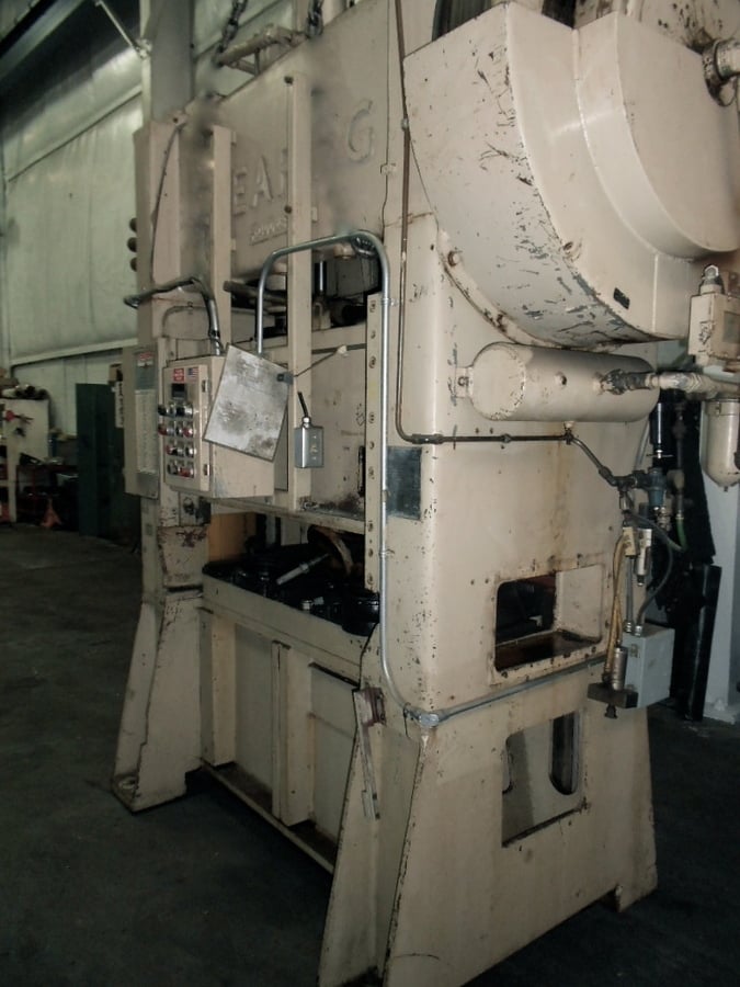 100 Ton, Clearing, straight side double crank press, 1-1/2" stroke, 10 HP, air clutch & brake, Farval - Image 5