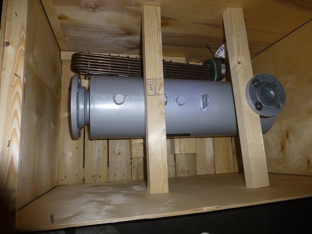 Alfa-Laval, engine oil preheater, 232 PSIG heat exchanger, 7.75 sq.ft., Aalborg type MX compact oil - Image 1