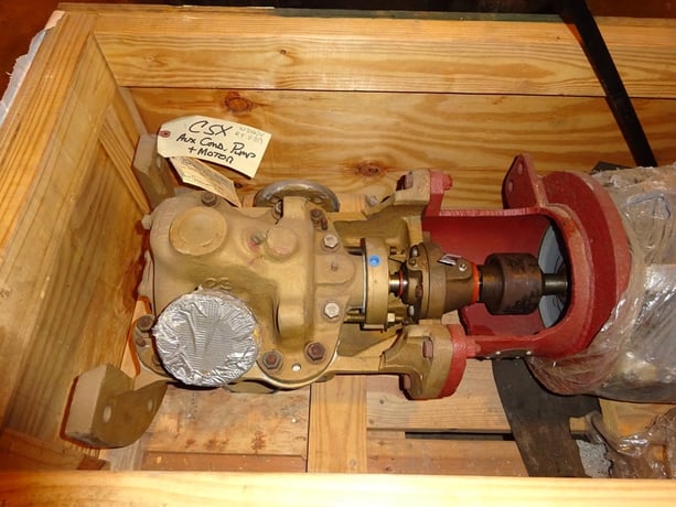 62 GPM @ 240' TDH, Worthington auxillary condensate centrifugal pump, bronze, 10 HP @ 3530 RPM, rebuilt - Image 2