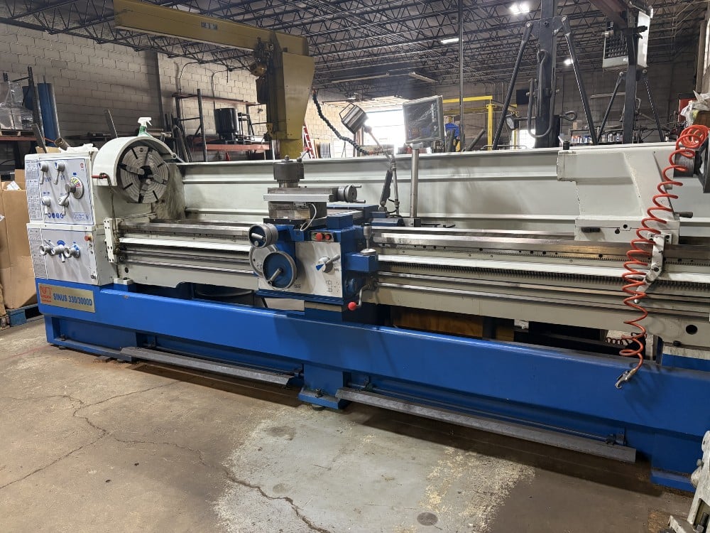 26" x 120" Knuth #Sinus-D-330/3000, engine lathe, 35" swing in gap, 17" swing over cross slide, 4.13" spindle - Image 2