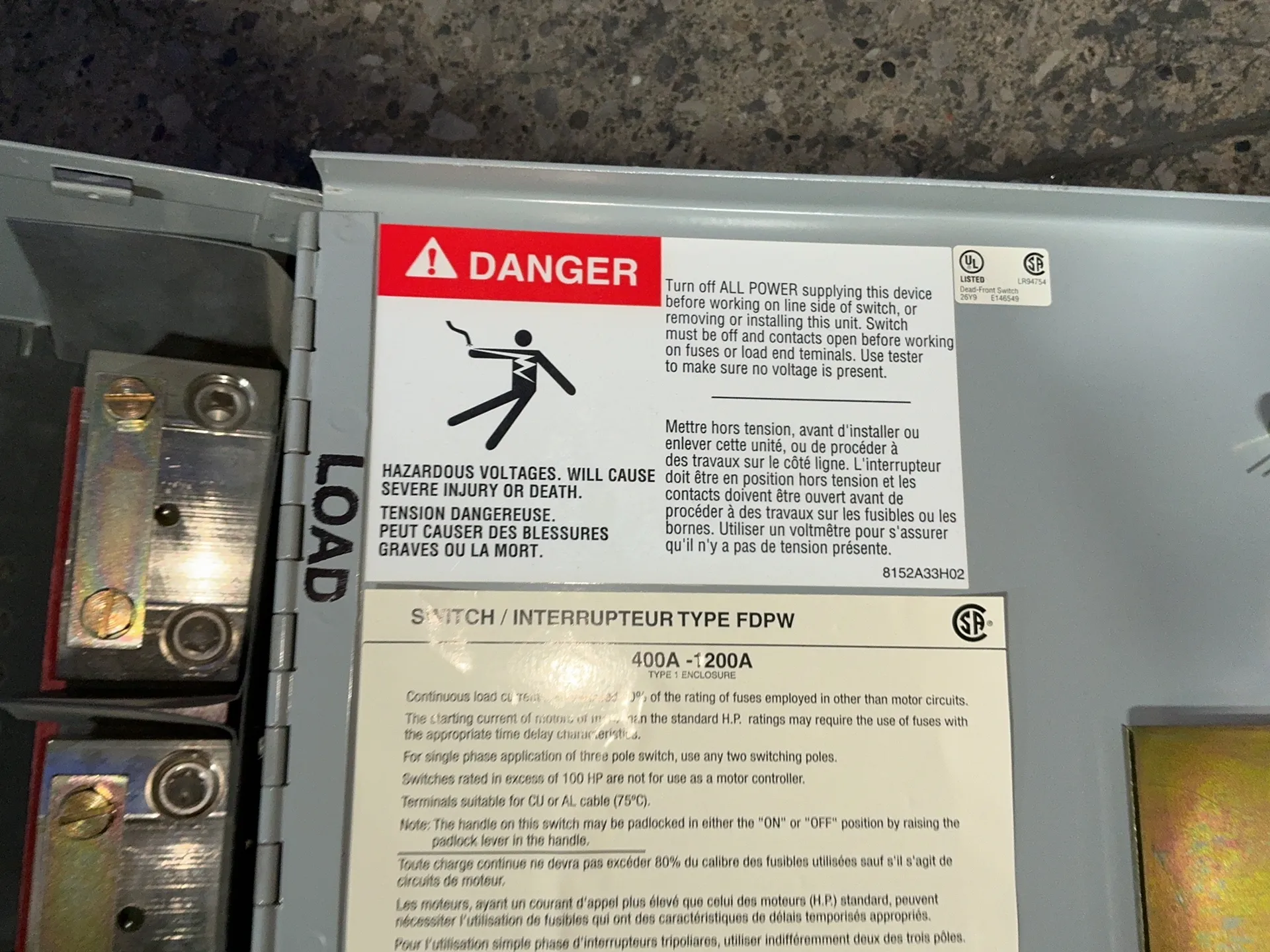 600 Amp. Eaton, FDPW-366R, fusible panelboard switch, 600 Volts - Image 6