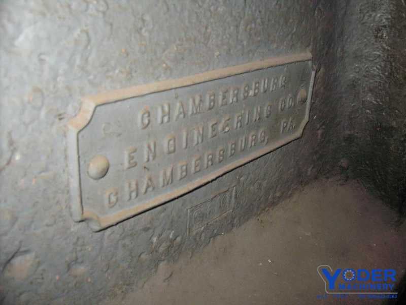 250 Ton, Chambersburg wheel press, 24 stroke, 3 stage pump, 12" cylinder diameter, #57698 - Image 3