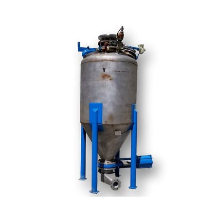 60 psi, Semco 50 cu.ft., 304S/S dense phase transporter pressure tank, dished head top, cone bottom, #12482 - Image 1