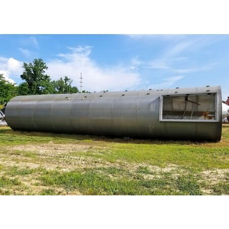 Aluminum silo, 882 cu.ft., 8' diameter x 39' H, 1/2" thick all welded 5052 aluminum alloy const, for dry free - Image 1