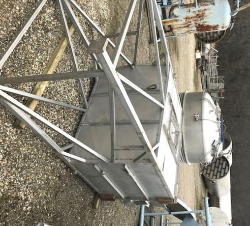 1300 gallon Stainless Steel, 5' x 5' x 7' 3" length, side open, sanitary - Image 2