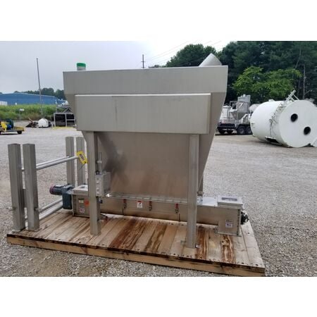 Anderson & Dahlen sanitary Stainless Steel bin with screw feeder, #15939 - Image 3
