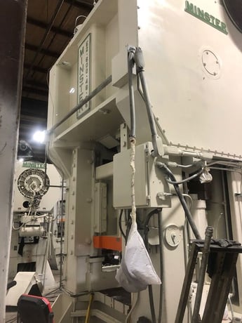 600 Ton, Minster #E2-600-48-36, straight side double crank, 10" stroke, 26" Shut Height,Link 501 Control, 25 - Image 5