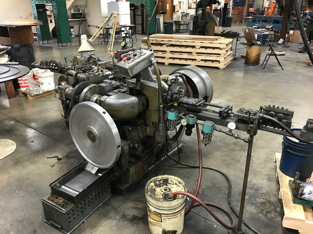 Nilson #S-2, 4-slide machine, 10" maximum feed length, 1/8" wire diameter, wire feed, from service, 1984, Tag - Image 2