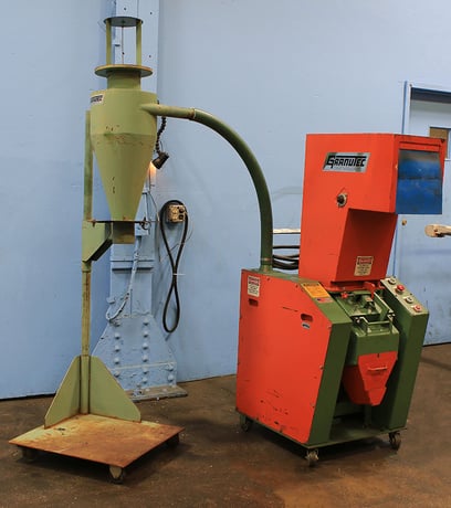 Granutec #TFG-810-5, plastic granulator, w/Hopper, 5 HP, #157613 - Image 3