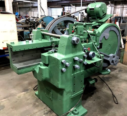 1-1/4" Johns Manville Flat Die #1000-C, hand feed thread roller, 40 SPM, 6-1/8" die pockets - Image 1