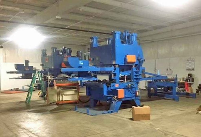 100 Ton, Oak #FP3-54-1422, fin press line, 1.5" stroke, 9"-12" Shut Height, 51" x48" die area, 1994 - Image 9