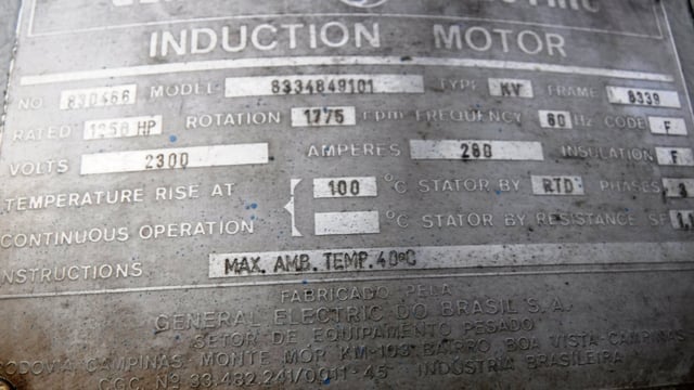 1250 HP 1800 RPM General Electric, Frame 8339, WPIBB, 2300 Volts (2 available) - Image 3