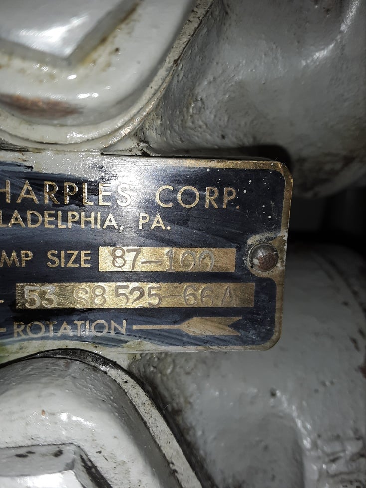 Sharples Pennwalt #14VN2P Super Centrifuge, purifier, 225 GPH lube oil, 440 V., unused condition - Image 3