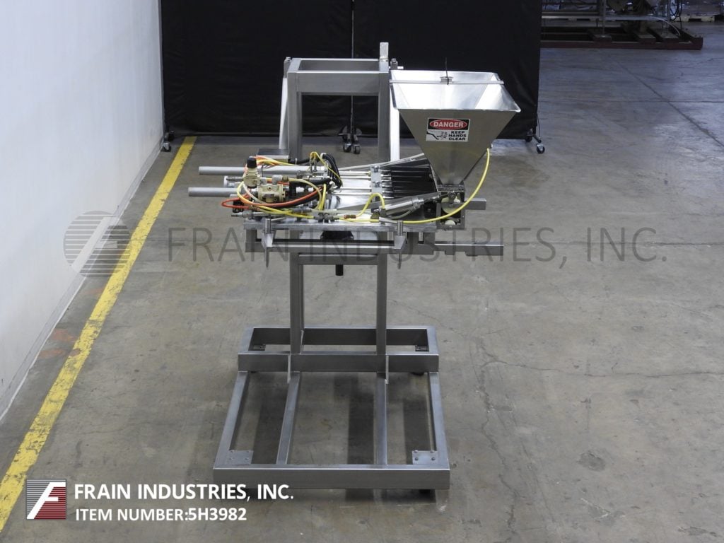Hinds Bock #6P-08, automatic, 6 head, air operated piston filler, rotary shut-off pneumatic package, e-stop - Image 4