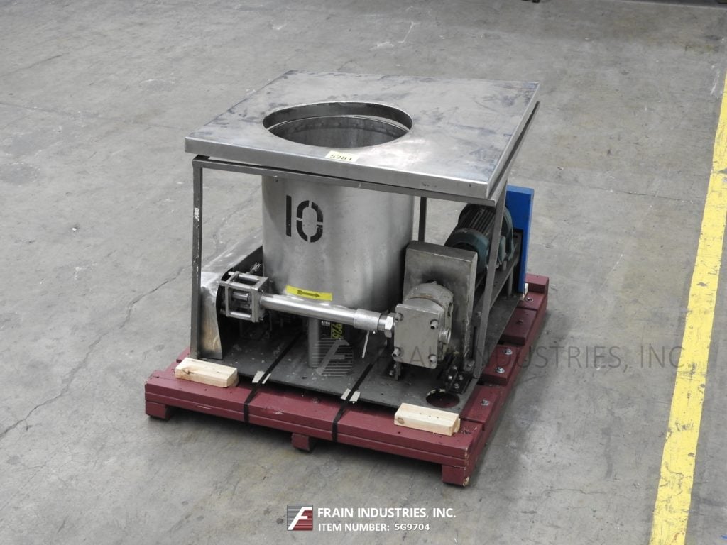 Peters, cream hopper, 35 gallon Stainless Steel storage tank / hopper with rotating sweep and paddle agitation - Image 3