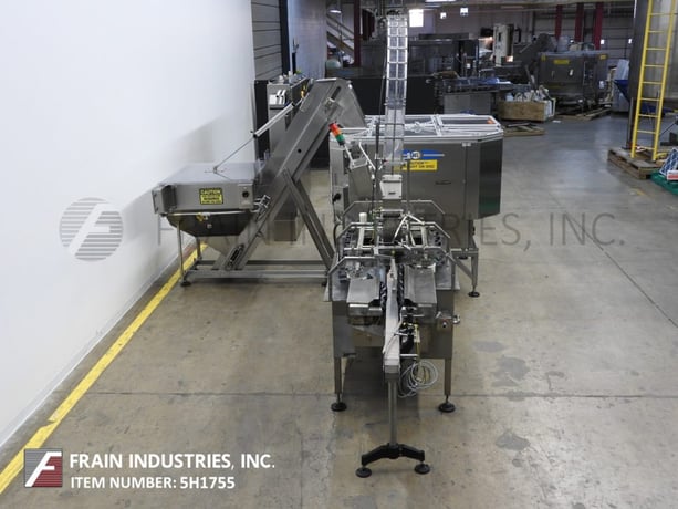 Del Packaging #ASRL-CC-401, automatic, Stainless Steel, inline overlidder with inclined cleated & centrifugal - Image 4