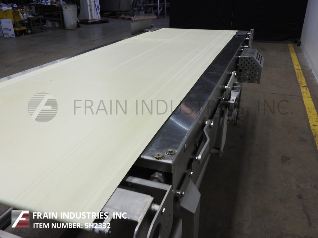 36" wide x 9.1' long, Stainless Steel belt conveyor, neoprene belt with pneumatic tensioning, 1 HP drive - Image 2