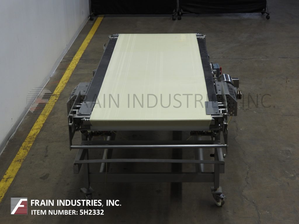 36" wide x 9.1' long, Stainless Steel belt conveyor, neoprene belt with pneumatic tensioning, 1 HP drive - Image 3