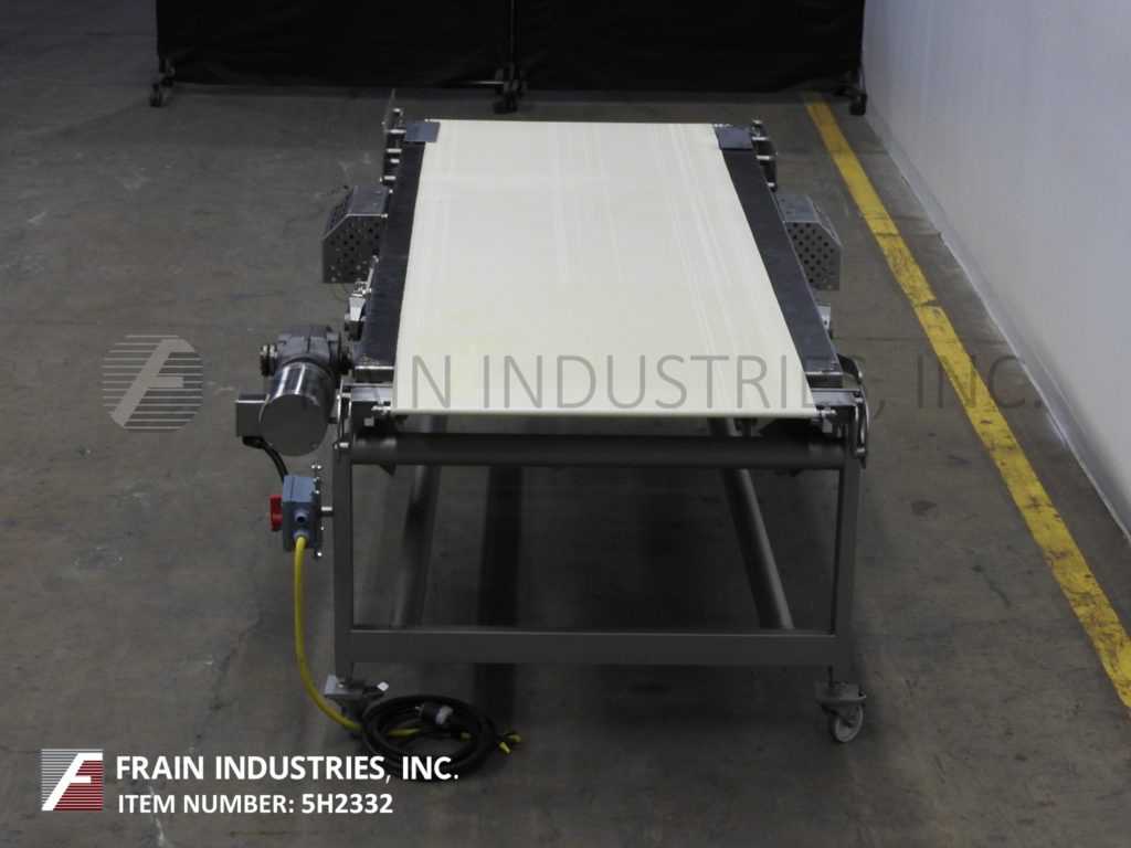 36" wide x 9.1' long, Stainless Steel belt conveyor, neoprene belt with pneumatic tensioning, 1 HP drive - Image 4