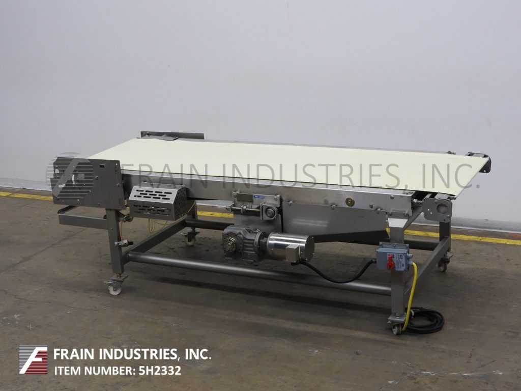 36" wide x 9.1' long, Stainless Steel belt conveyor, neoprene belt with pneumatic tensioning, 1 HP drive - Image 5
