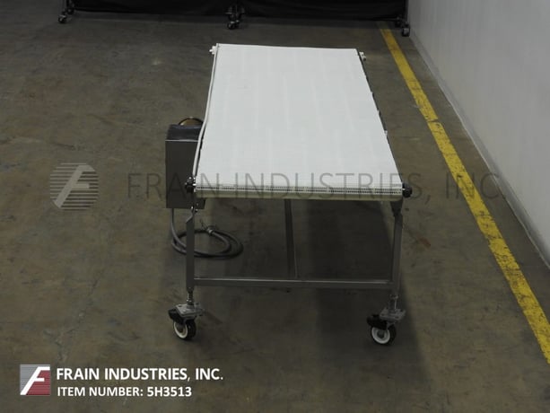 36" wide x 9.6' long, Campbell Hardage, Stainless Steel table top conveyor, intralox belt powered by a 1 HP - Image 3