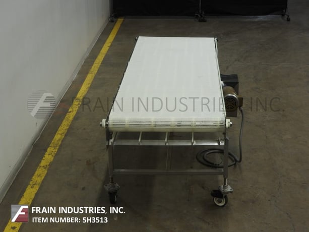 36" wide x 9.6' long, Campbell Hardage, Stainless Steel table top conveyor, intralox belt powered by a 1 HP - Image 4