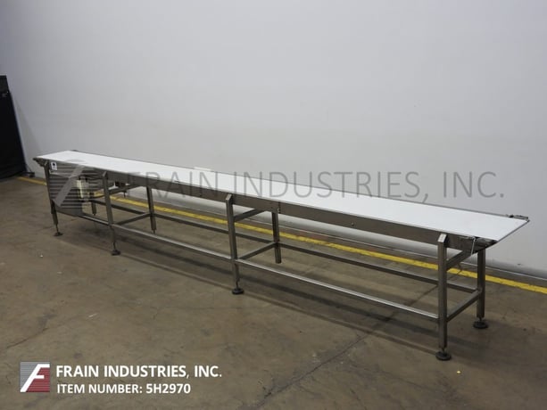 20" wide x 23.6' long, Stainless Steel conveyor belt, neoprene belt with bottom 1/2 HP drive - Image 5