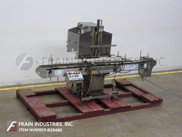 Filamatic #SYN-324, automatic, 4 head piston filler rated up to 34 cycles per minute with 2 heads, with - Image 1