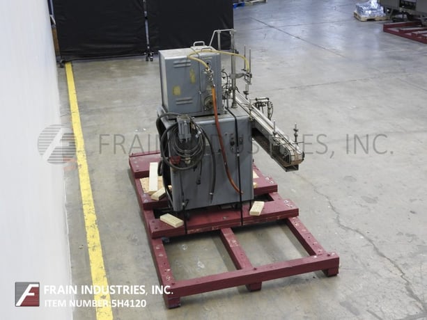 Filamatic #DAB-16, automatic 2 piston filler, 3-18 cycles per minute, mounted base frame with casters and - Image 4
