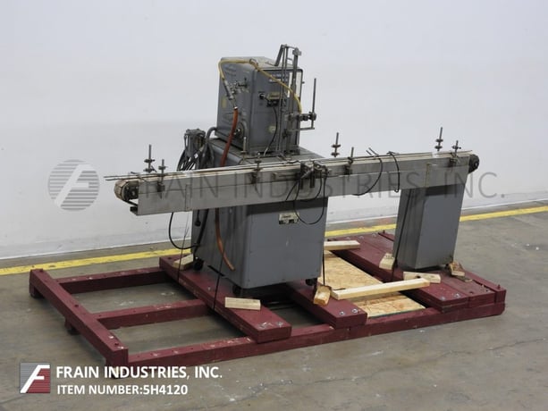 Filamatic #DAB-16, automatic 2 piston filler, 3-18 cycles per minute, mounted base frame with casters and - Image 5