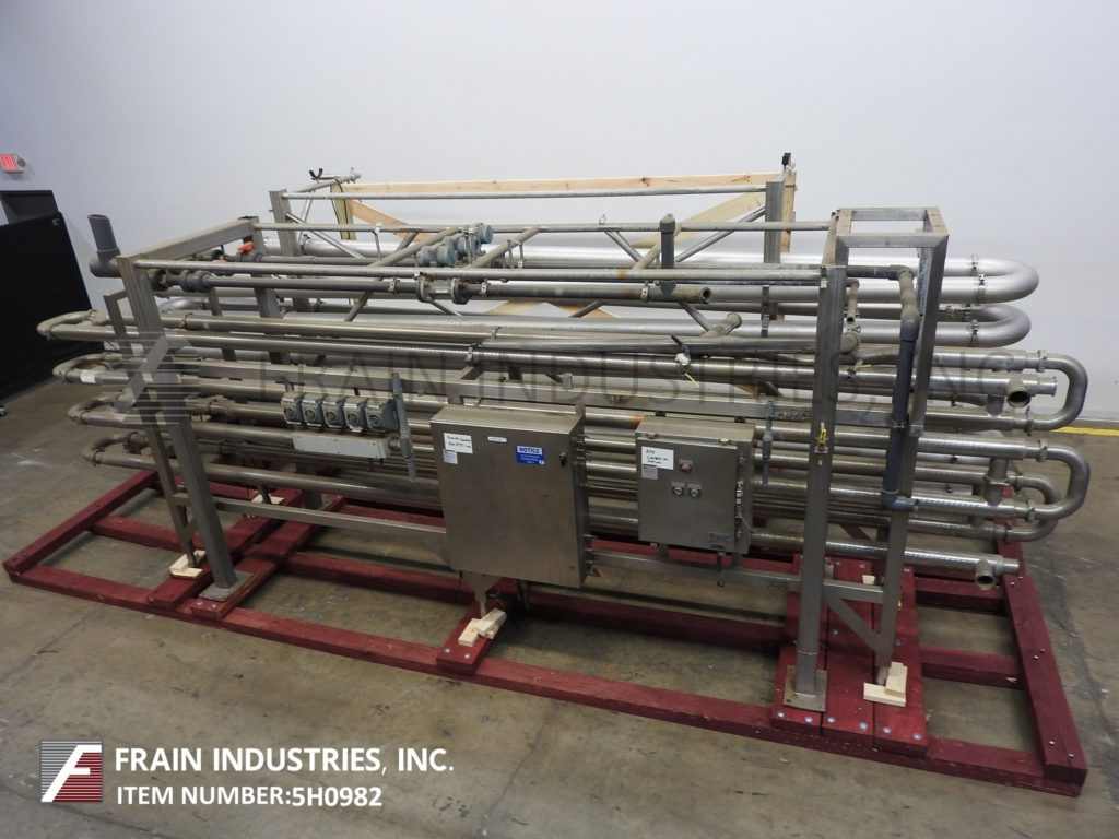 APV / SPX Heat Transfer #CMTNT-C-14-25-154, tube in tube HTST system, 5 HP tri-clamp discharge - Image 2