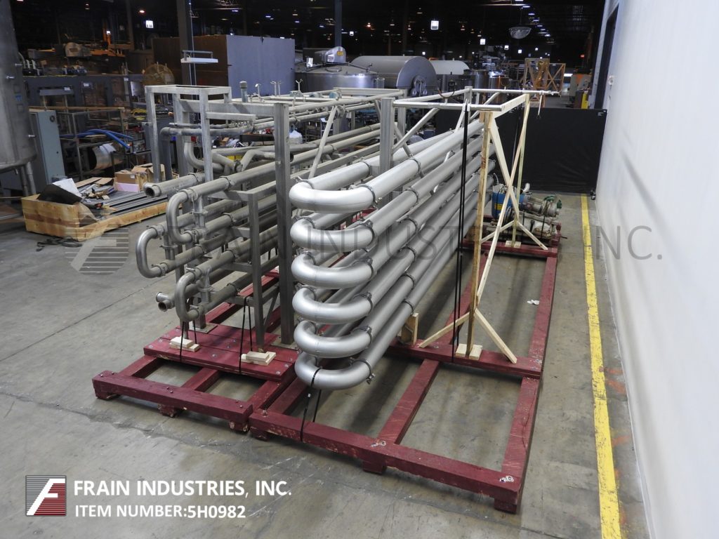 APV / SPX Heat Transfer #CMTNT-C-14-25-154, tube in tube HTST system, 5 HP tri-clamp discharge - Image 3