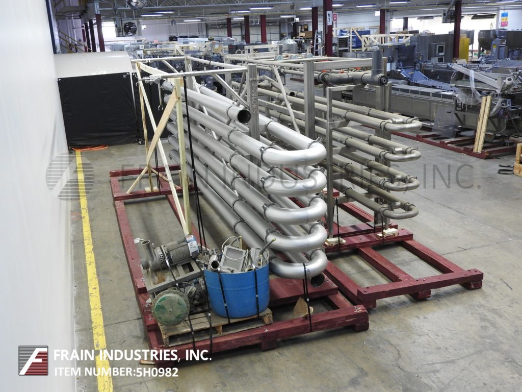 APV / SPX Heat Transfer #CMTNT-C-14-25-154, tube in tube HTST system, 5 HP tri-clamp discharge - Image 4
