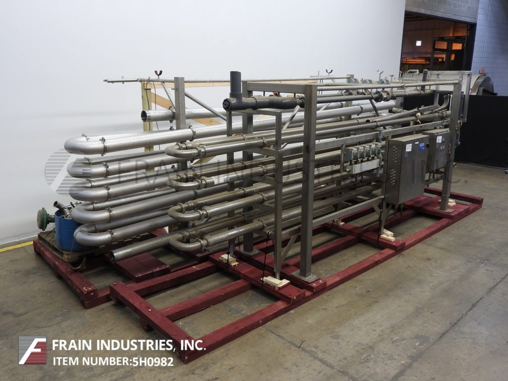 APV / SPX Heat Transfer #CMTNT-C-14-25-154, tube in tube HTST system, 5 HP tri-clamp discharge - Image 5