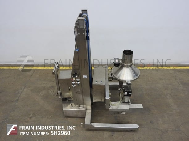 450 lb. Omega Design #OM100, pneumatic drum lift & dumper, Stainless Steel - Image 2