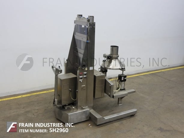 450 lb. Omega Design #OM100, pneumatic drum lift & dumper, Stainless Steel - Image 5