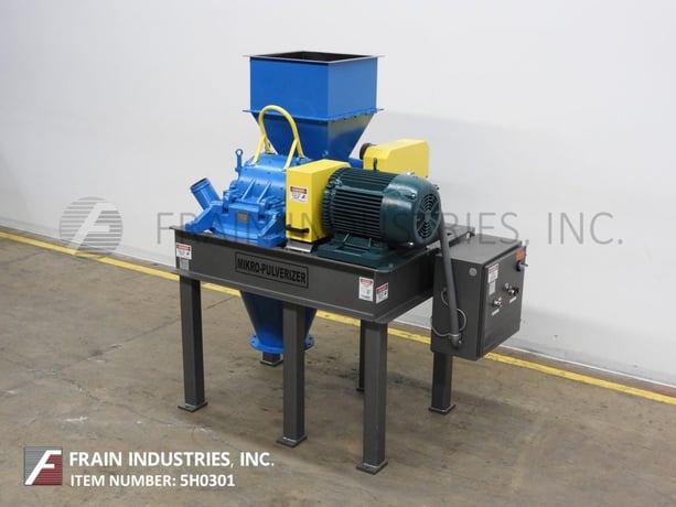 Hosokawa #3MP, Mikro Pulverizer, hammermill w/carbon steel contact parts, .75 HP, 16-swinging impact hammers - Image 1
