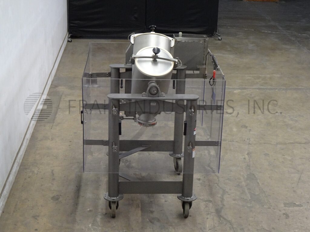 3 cu.ft. Patterson Cross Flow, 316S/S twin shell mixer, 1 HP drive, (2) 15" ID ports w/quick release pin - Image 5