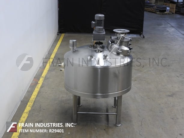 Walker #MT-101, 100 gallon, 316L Stainless Steel jacketed/insulated liquefier, 21" OD top man way with flip - Image 4