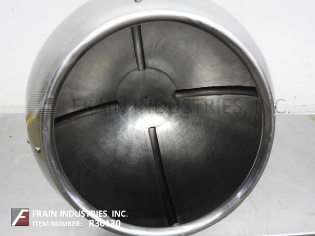 15" Colton, 15" diameter, sphere shaped, Stainless Steel contact parts, table top coating pan, 1/2 HP motor - Image 2